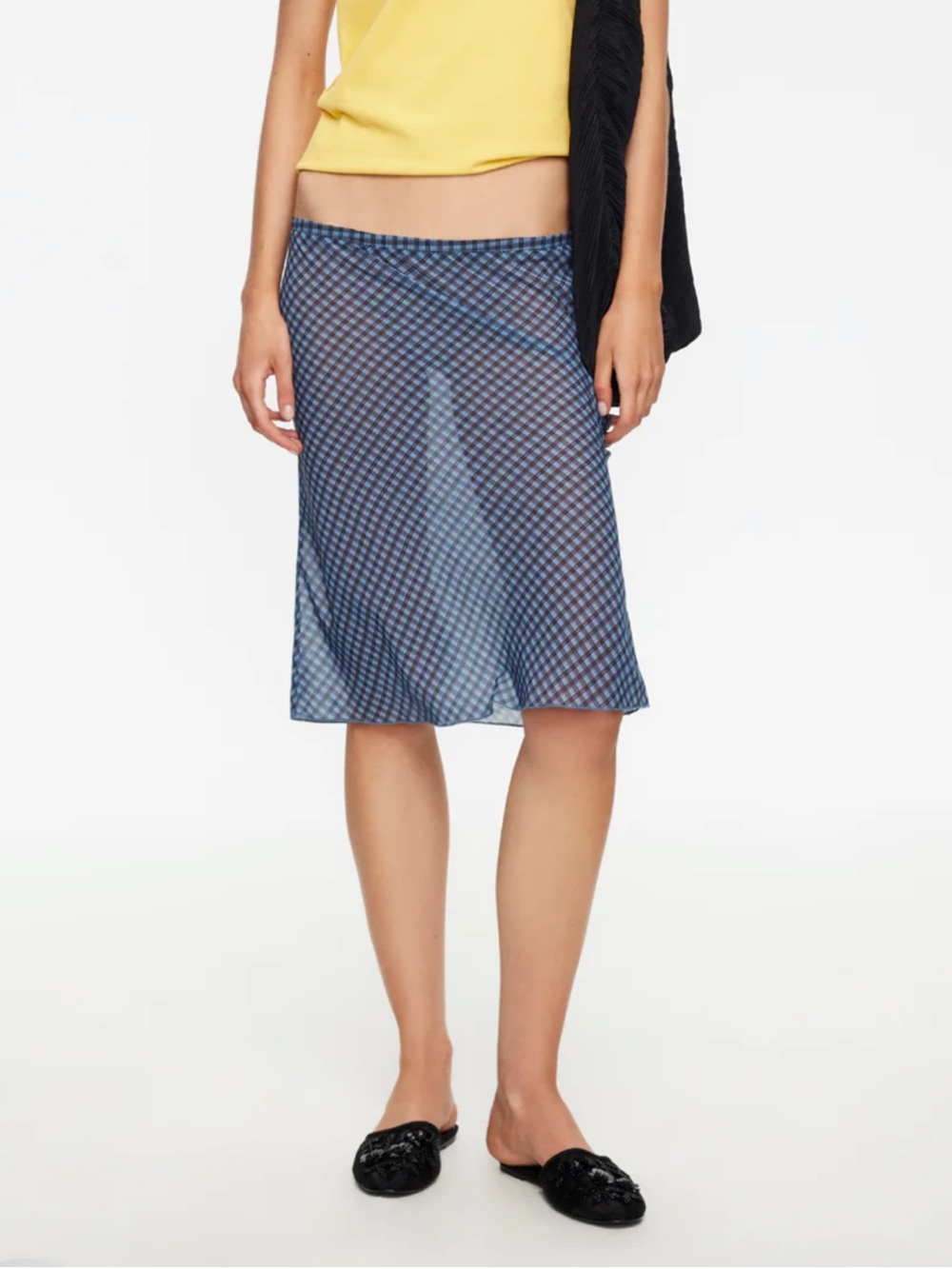 Lioness low rise sheer midi skirt